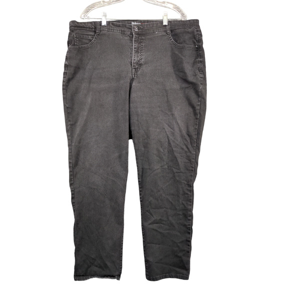 Style&Co. Denim Womens Tummy Control Slim Leg Straight Jeans Black Plus Size 20W - Picture 1 of 11